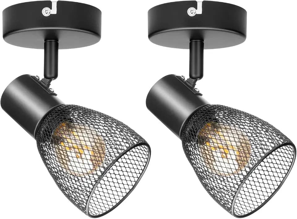 Dehobo E14 Wandlampe Vintage Verstellbare Metall Schwarz Wandleuchte - Wandspot E14 max.40W - Wandlampe Innen mit Retro Design für Schlafzimmer Wohnzimmer Esszimmer Balkon Loft - Nicht Leuchtmittel