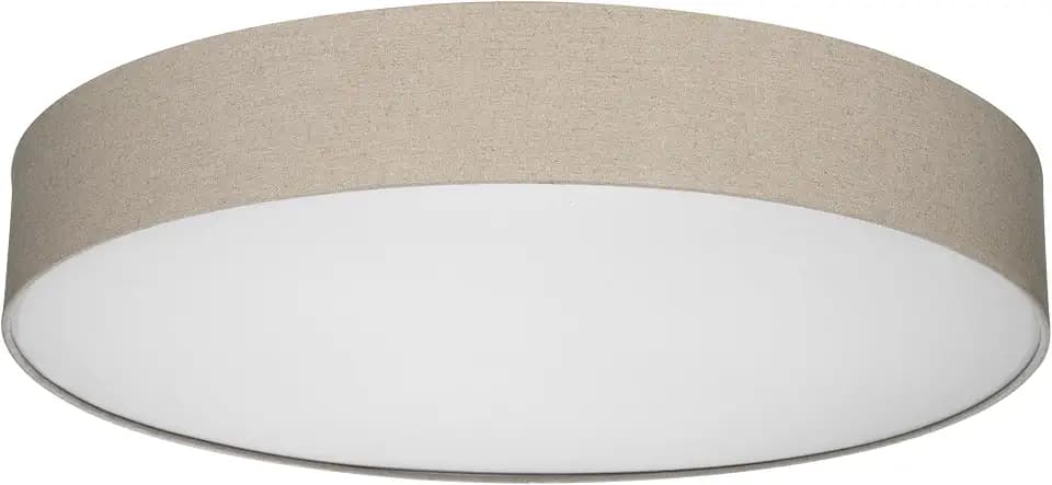REV Deckenlampe - 70cm, Stoff-Lampenschirm im Vintage Look, taupe