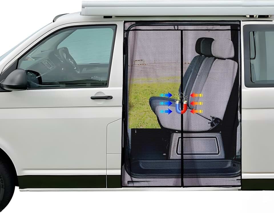Moskitonetz Magnetisch für VW T5 T6 Schiebetür Fliegengitter für Camping