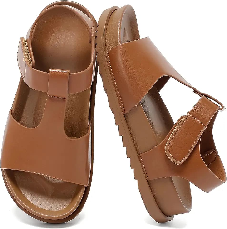 Kids Sandals Girls Boys, Non Slip Back Strap Summer Sandals