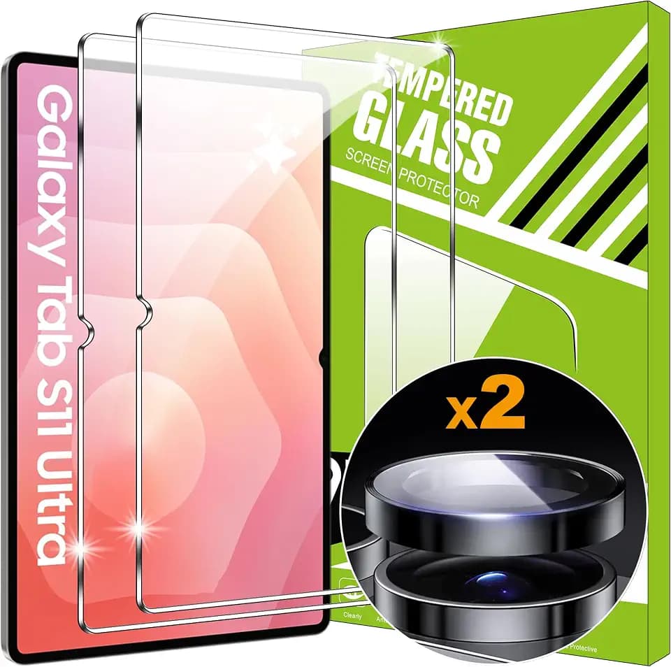 Lemxiee Schutzfolie für Samsung Galaxy Tab S12 Ultra & Tab S11 Ultra 14.6" Panzerglas [2+1 Stück] Kameraschutz + HD 9H Härte Displayschutz Folie Displayschutzfolie