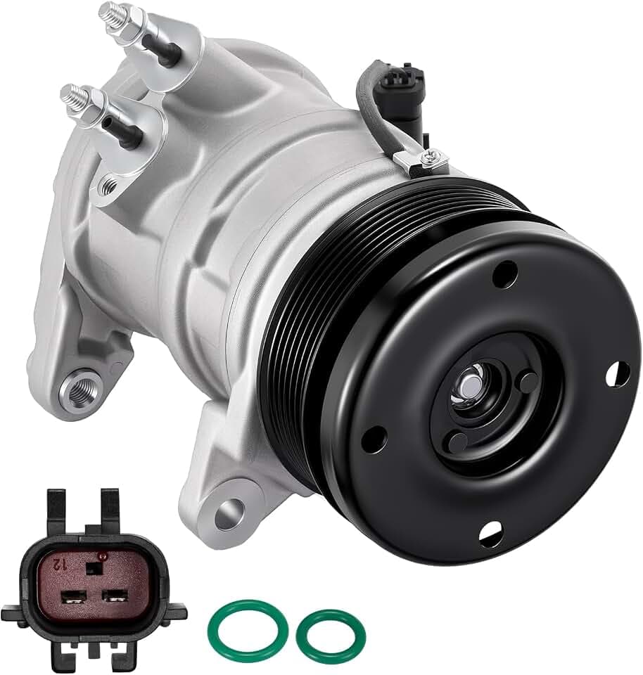 BDFHYK 68343 Air Conditioning AC Compressor with Clutch Compatible with Chrysler Aspen 2007-2008 5.7L V8, Compatible with Dodge Durango 2004-2008 5.7L V8, Replaces 55056157AB, 55056157AC