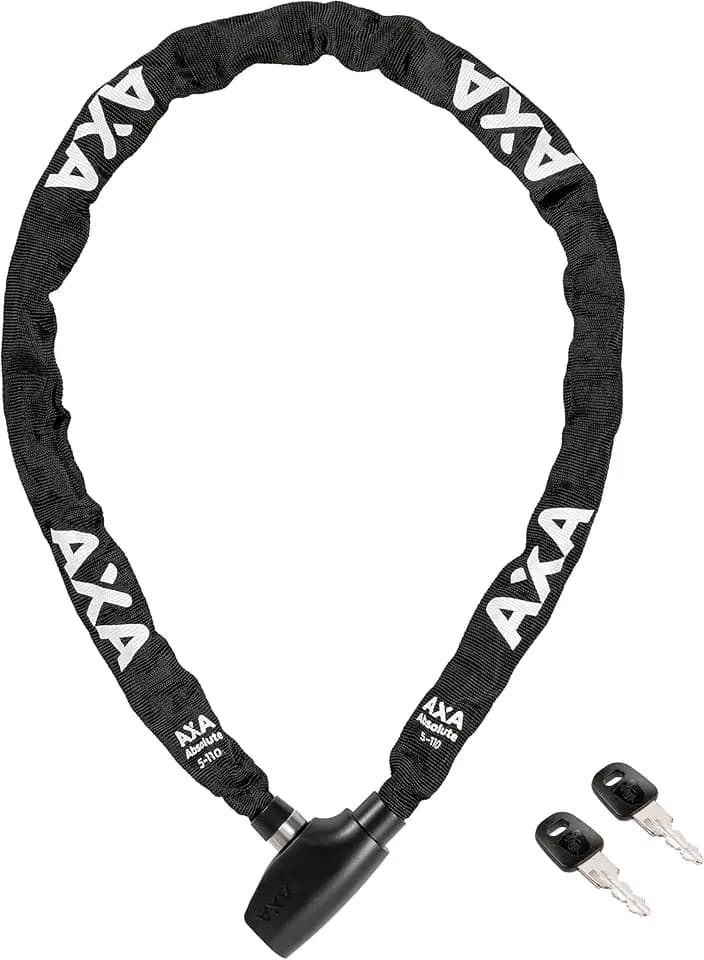 AXA Absolute 5-110 Kettenschloss – Länge 110 cm – Sicherheitsstufe 7 – Stahlglieder 5 mm – Hohe Sicherheit