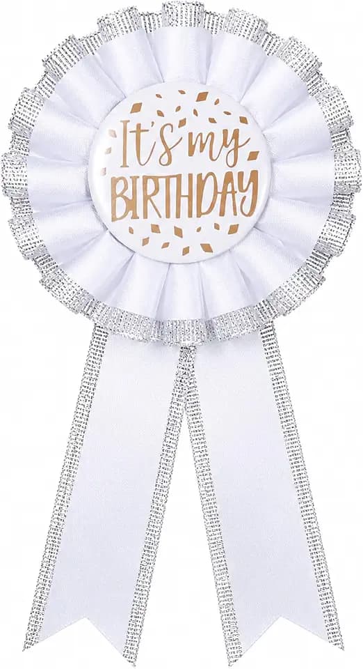 It's My Birthday Brooch Pin, Satin Fabric Happy Birthday Button