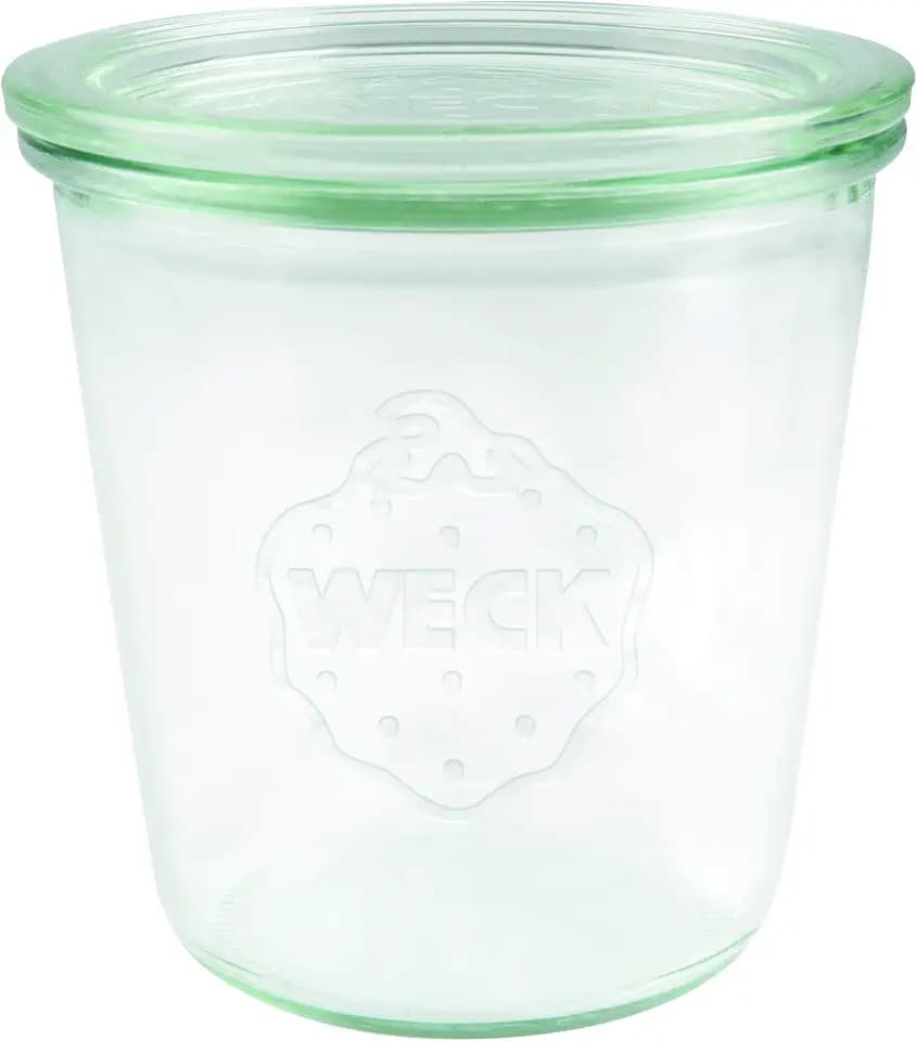 Weck Sturzglas 290 ml (Hochwertiges Einweck, Einmach Glas mit Glasdeckel; zum Einkochen; Hitzebeständig; Mikrowellengeeignet; Backofengeeignet; Rundrandglas) 900, 6 Stück