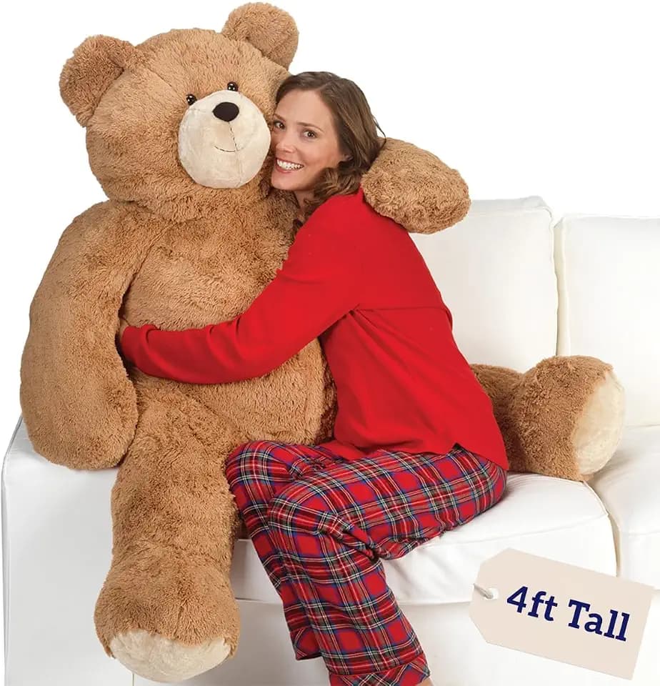 Vermont Teddy Bear Giant Stuffed Animal 4 FT | USA Bear Hospital Care