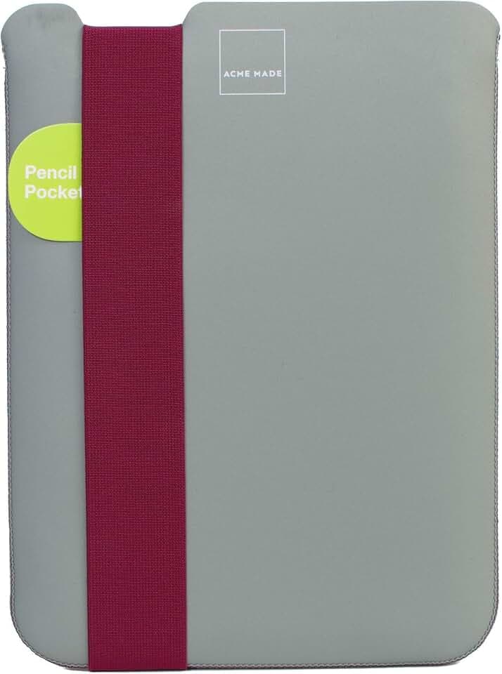 Acme Made Skinny Sleeve Tablet Medium (StretchShell Neoprene) Grey/Fuchsia AM11351