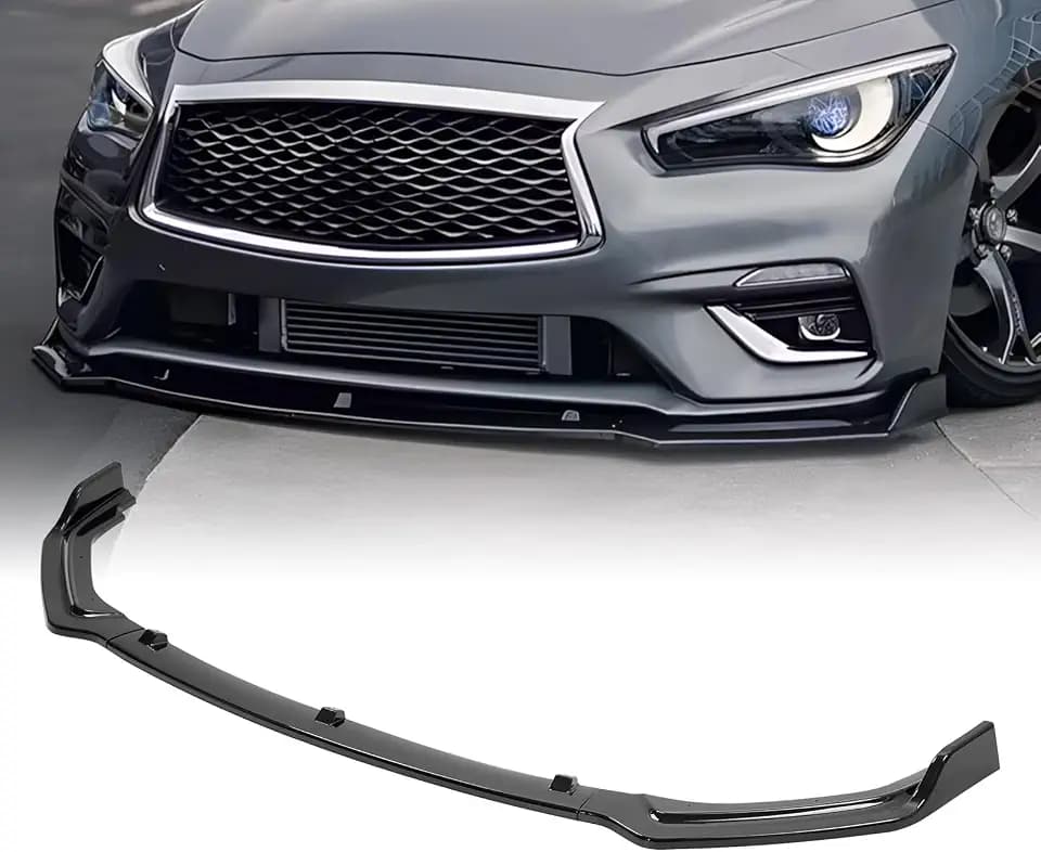 Front Bumper Spoiler Lip Compatible with 2018-2025 Infiniti Q50 Q50L