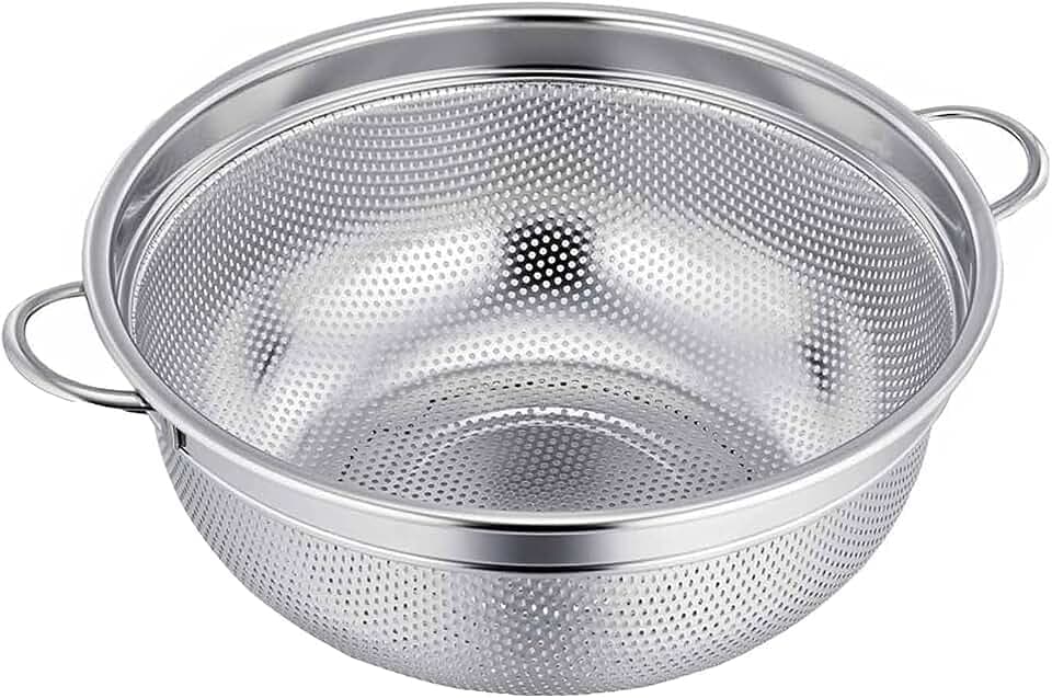 Homikit Sieb, Edelstahl Nudelsieb Abtropfsieb mit Griffen, 20cm Küchensieb