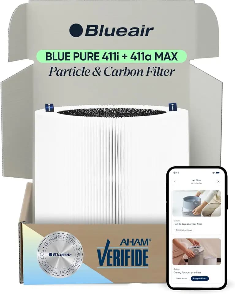 BLUEAIR Genuine Blue Pure 411i, 411i+ Max Air Purifier Replacement Filter
