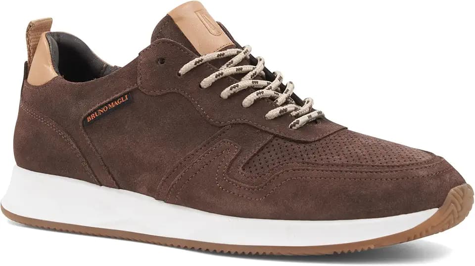 M by Bruno Magli Men's Capri Suede Sneakers, Lace-Up Casual Shoes