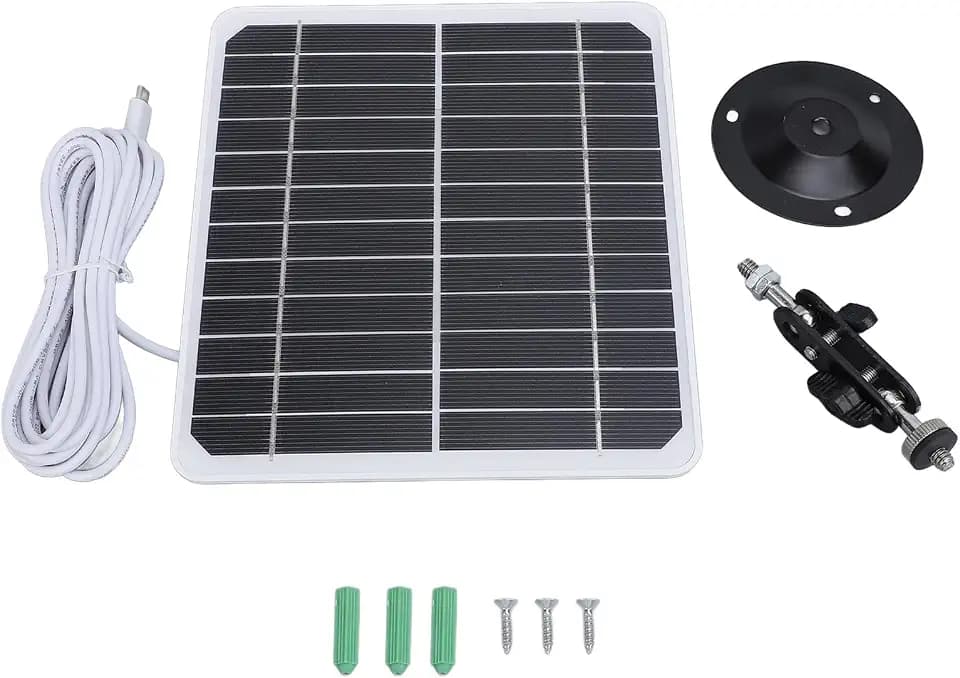 20 W 5 V Monokristallines Solarpanel, Wand-Solarpanel-Ladegerät mit 9,8 Fuß Langem Kabel, IP68 Wasserdicht für Überwachungskamera