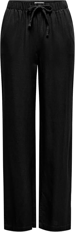 ONLY Female Hose ONLGOA Gerade geschnitten Leinen Hose