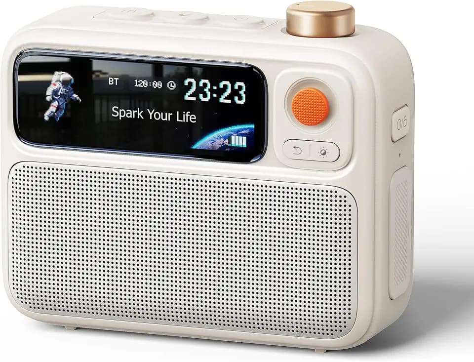 Divoom Flowtoo White Noise Machine with Alarm Clock, White