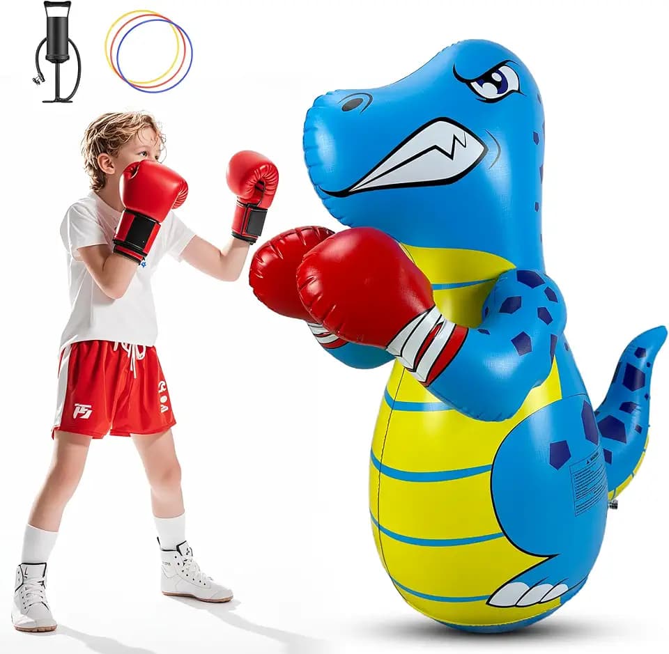 Punching Bag for Kids with Pump, 47 Inch Kids Punching Bags 3-8