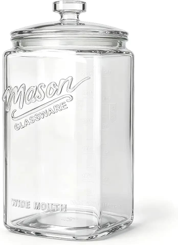 1.5 Gallon Glass Cookie Jar, 1 Pack Large Food Storage Container