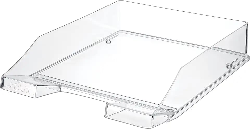 HAN Briefablage KLASSIK TRANSPARENT, 6 STÜCK, moderne, transparente und stapelbare Ablage im frischen Design bis Format A4/C4, 1026-X-23, transparent-glasklar