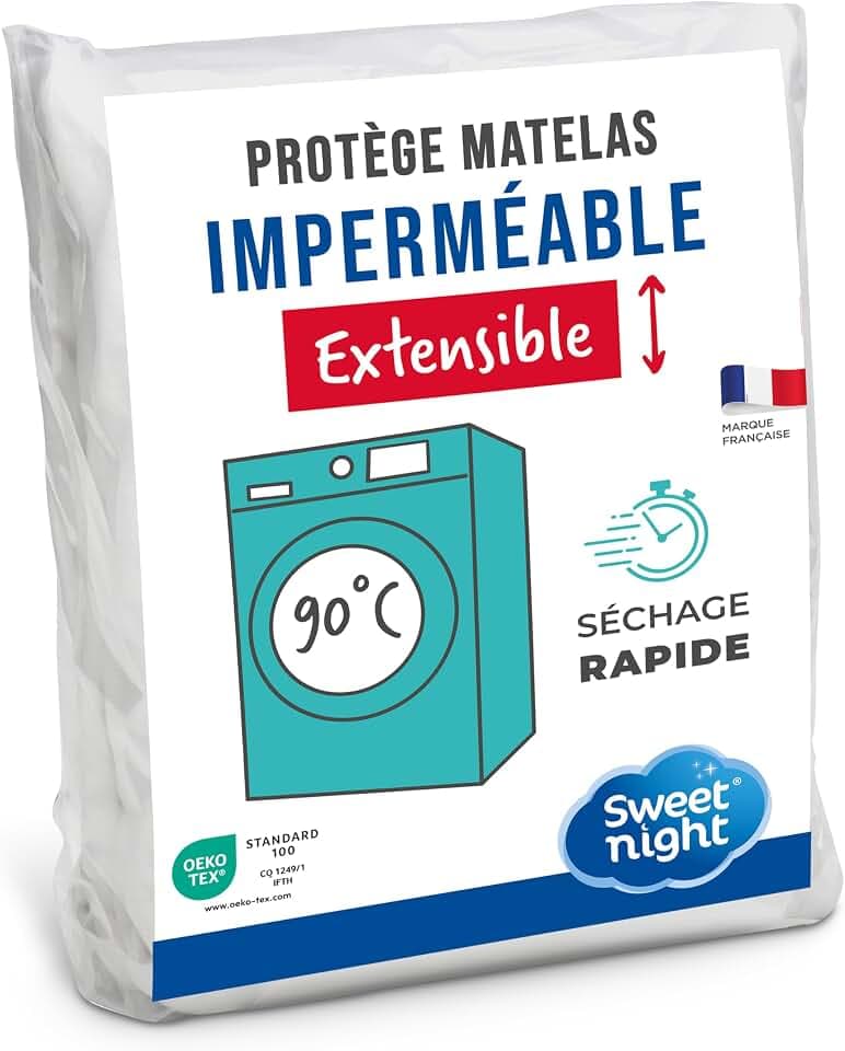 Sweet Night - Matratzenschoner 2 x 90 x 200 cm | Bett mit Gelenken, TPR | wasserdicht und mikro-atmungsaktiv | weich und leise | waschbar bei 90 °C