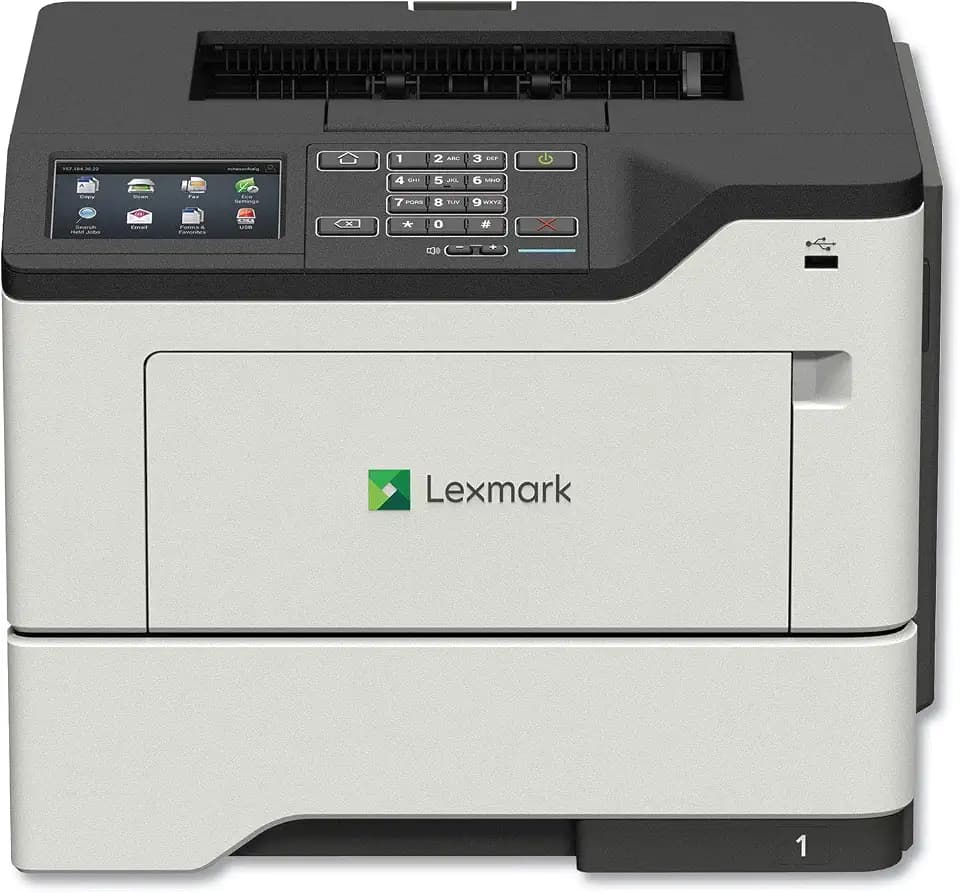 Lexmark 36S0500 MS622de Monochrome Laser Printer, Scan, Copy, Network Ready, Duplex Printing and Professional Features, grey