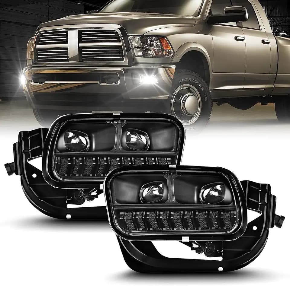 LED Fog Lights for 2009-2012 Dodge Ram 1500,2010-2018 Ram 2500 3500
