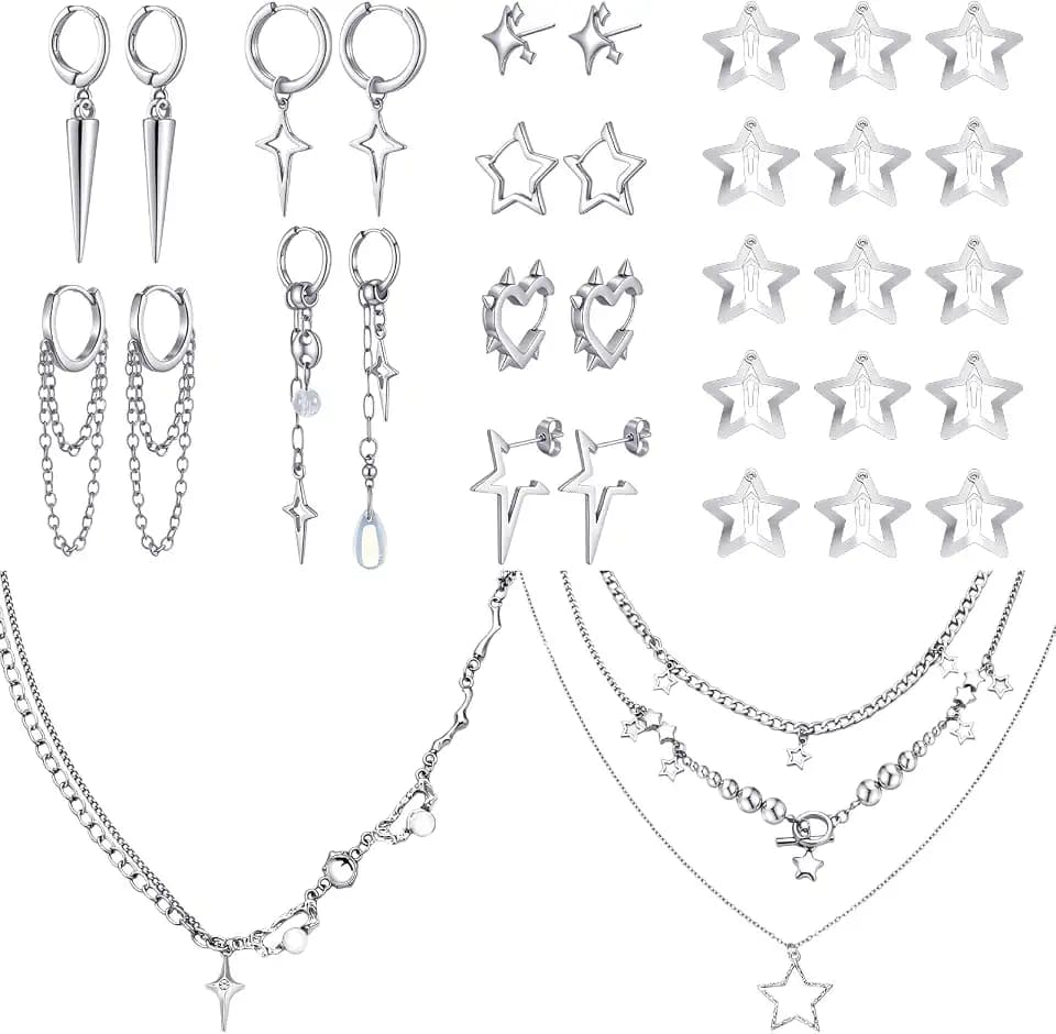 25 Pcs Y2k Jewelry Set for Women