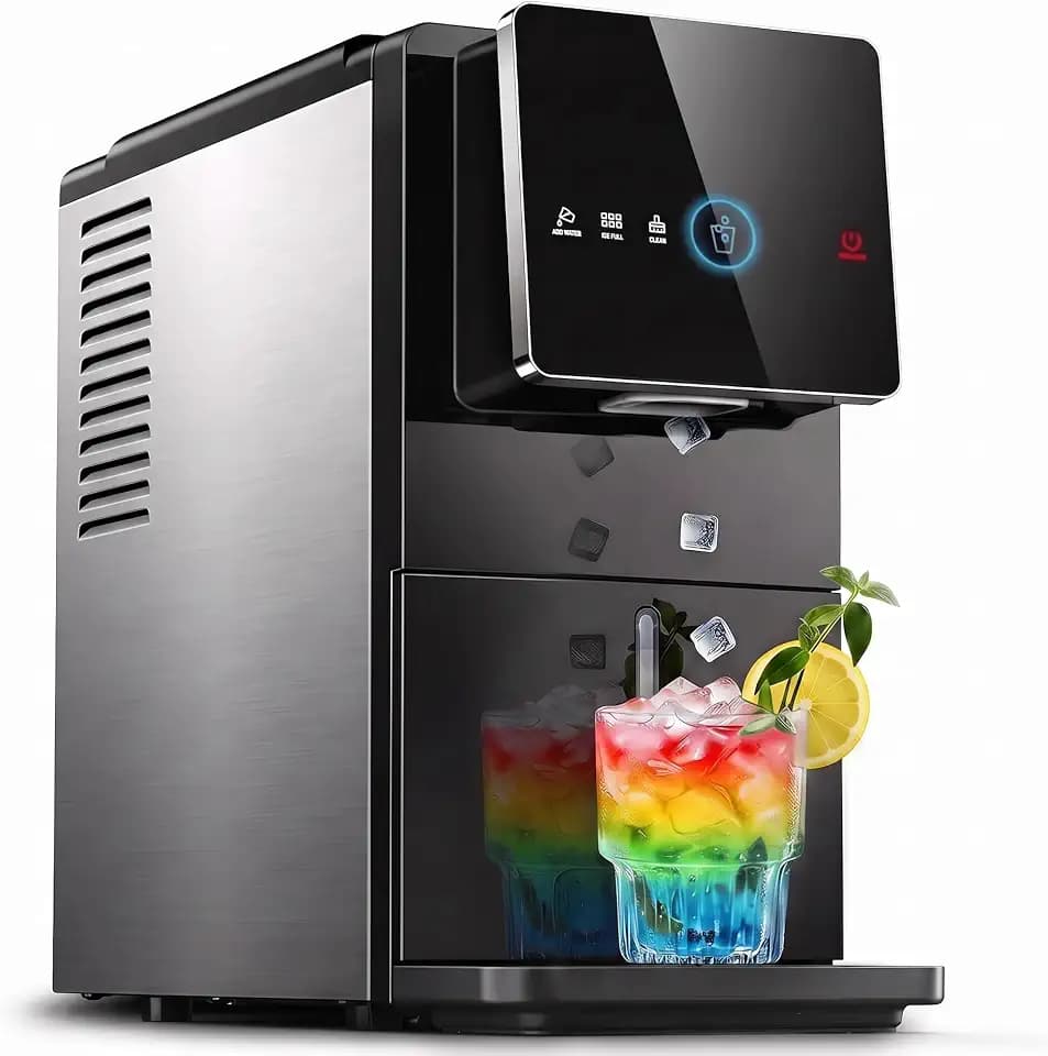 Silonn Countertop Nugget Ice Maker, Self-Dispensing Ice Machine with Auto Drop Ice, Self-Cleaning, 40 lbs/24H Soft Chewable Ice for Home, Kitchen and Parties