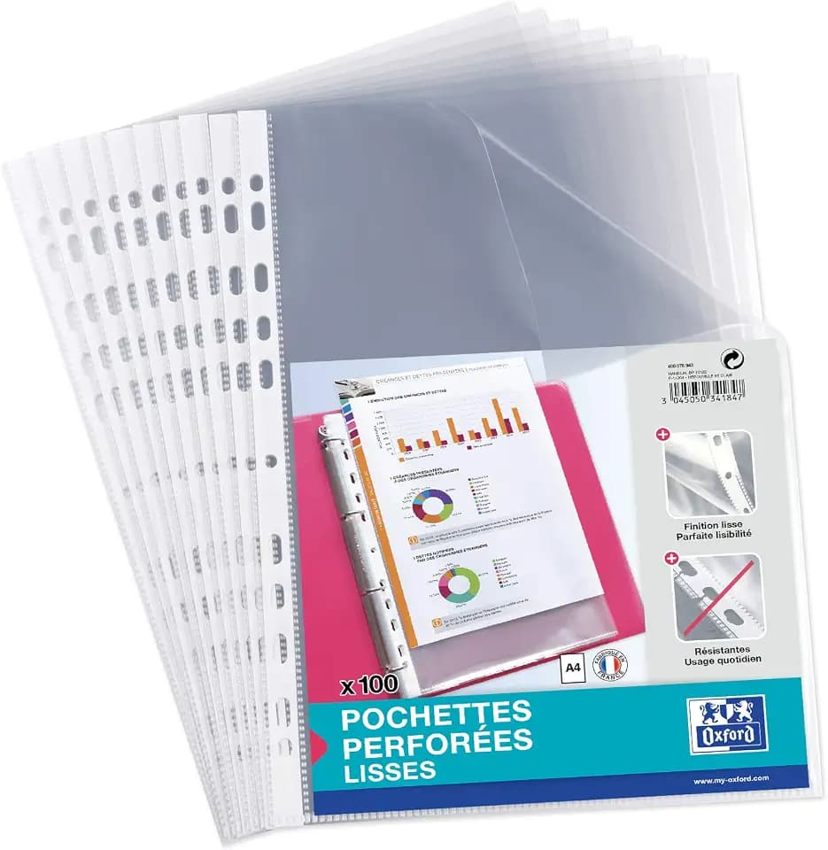 ELBA 400078943 Dekoknöpfe aus 100 Prospekthüllen PP glatt A4 farblos