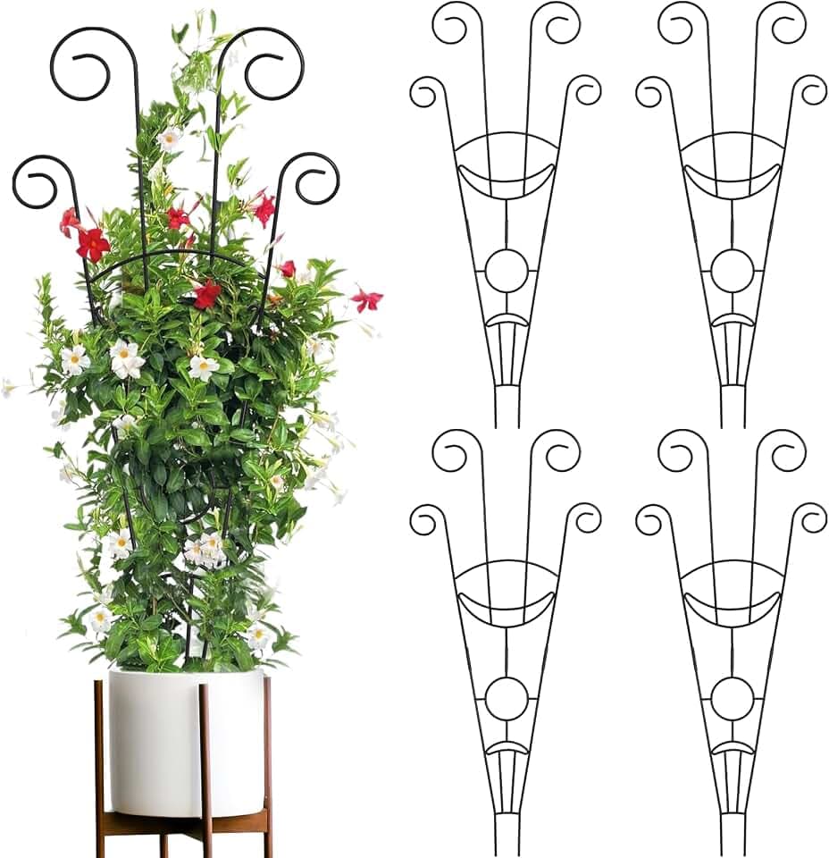 ZOUTOG 4PCS 30" Trellis for Climbing Plants Outdoor,Rustproof Metal Support