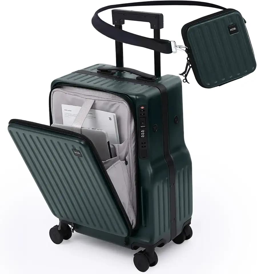 NOBL Duo Carry Carry-On Luggage with Detachable Side Bag, Airline Approved