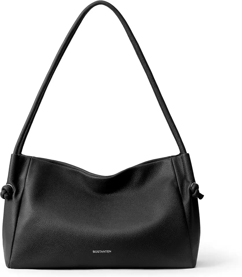 BOSTANTEN Shoulder Bag for Women Pebbled Vegan Leather Purse Soft Handbag