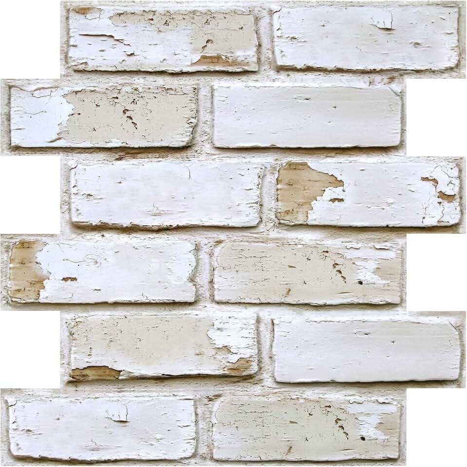 COMSTICKC 3D Faux Brick Wall Panels Peel and Stick, 10 Pcs 11.8" x 11.8"