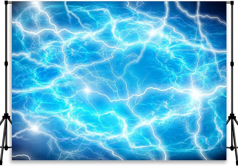 Lightning Backdrop Blue Sky Flash Photography Background