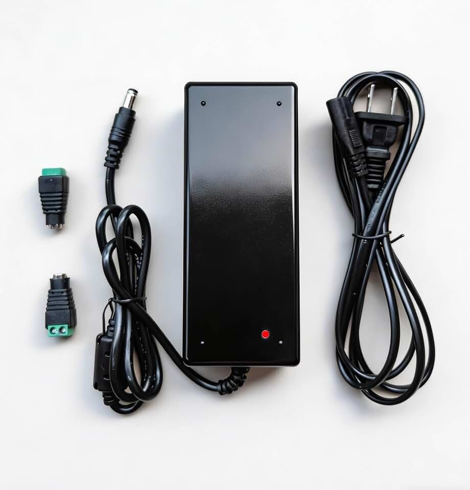 12V 5A Power Supply Adapter, 60W, AC 100-240V Input, 5.5x2.5mm