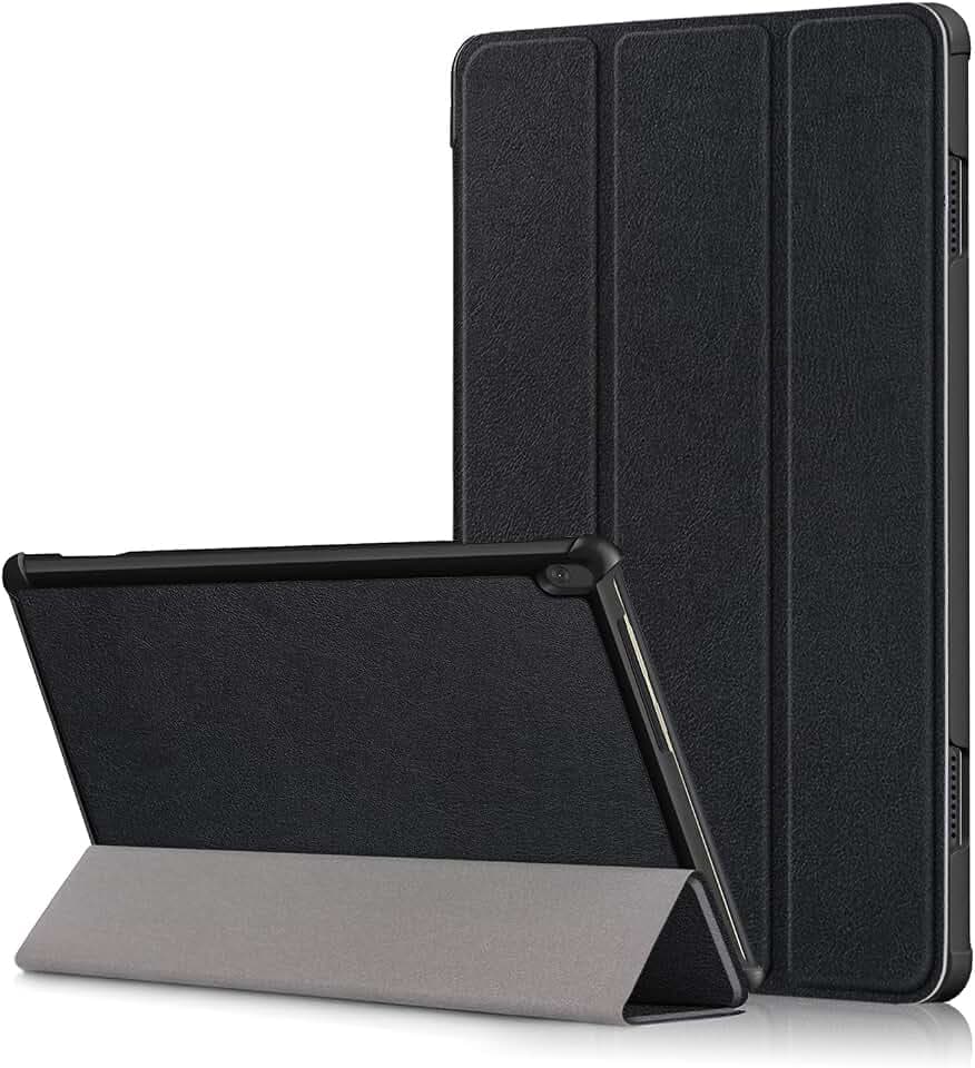 Schutzhülle aus PU-Leder mit Ständerfunktion für Lenovo Tab M10 TB-X605 / TB-X505 Schwarz