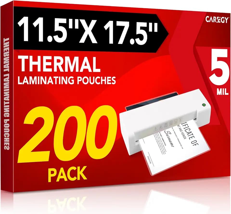 CAREGY 200 Pack Laminating Sheets, Hold 11 x 17 Inch Sheet,