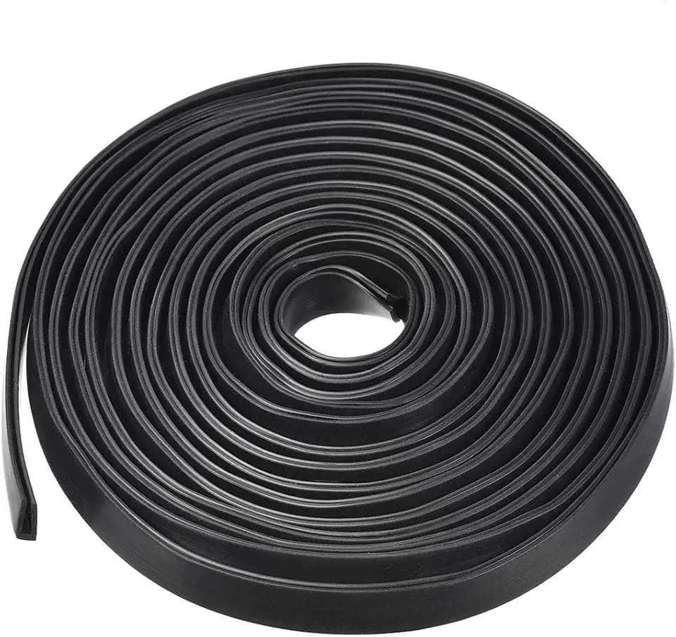 uxcell Edge Trim U Seal Extrusion, Silicone Black U Channel Edge Protector Sheet Fits 5/64-5/32inch Edge 5M/16.4Ft Length