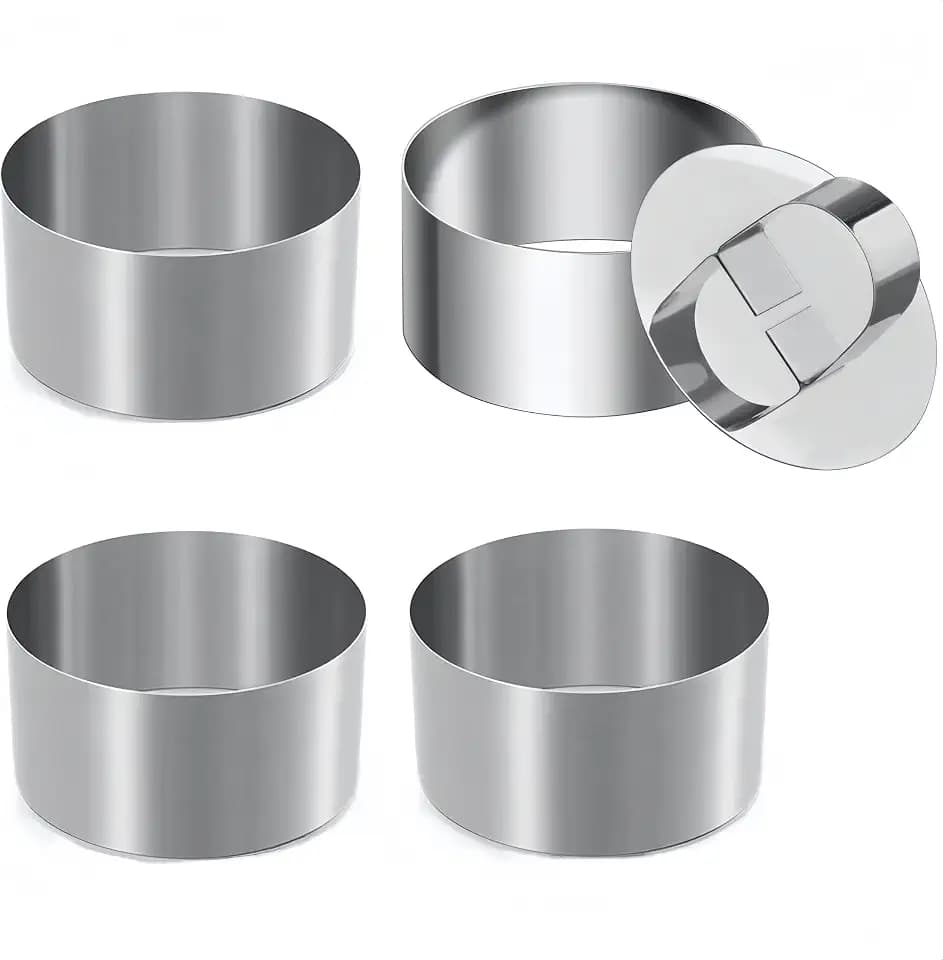 3 Inch Round Ring Molds for Cooking Baking, Stainless Steel Crumpet Rings