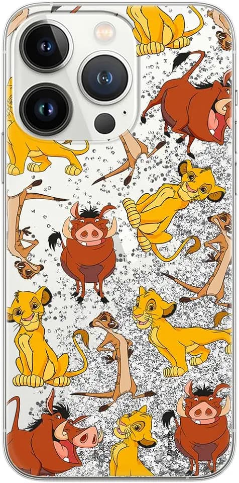ERT GROUP Handyhülle für Apple iPhone 13 PRO Original und offiziell Lizenziertes Disney Muster Simba & Friends 010 optimal an die Form des Handy angepasst, mit Glitter Overflow Effekt