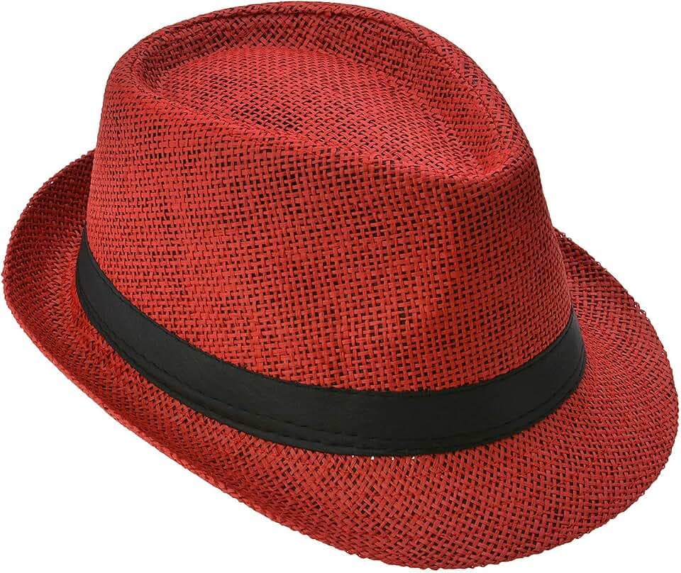 Strohhut, Fedora für Herren, Damen, Kinder, Trilby-Design, Sonnenschutz
