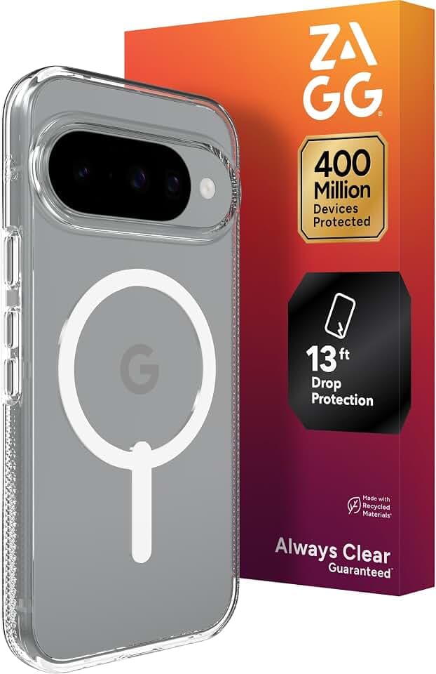 ZAGG Crystal Palace Snap Google Pixel 10/10 Pro Case, Clear