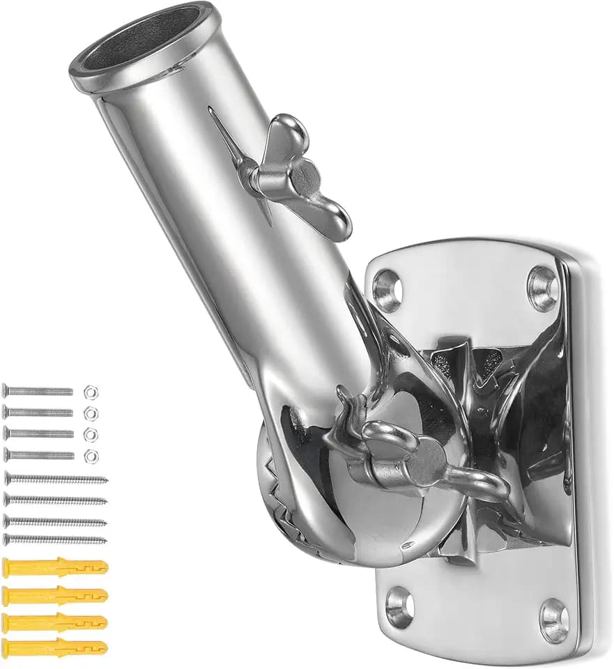 ZOMCHAIN Flag Pole Bracket, Flag Pole Holder 180 Degree Adjustable