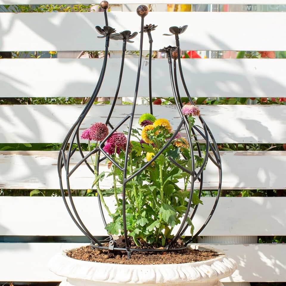 Obelisk Trellis Garden - 27" Metal Climbing Support for Vines