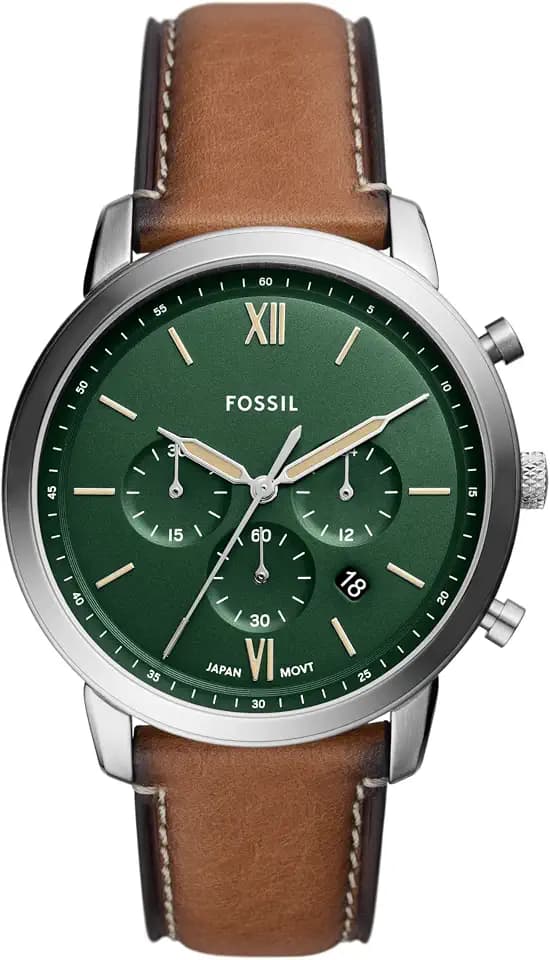 Fossil Men's Watch, Neutra Quartz Stainless Steel Chronograph Watch for Men