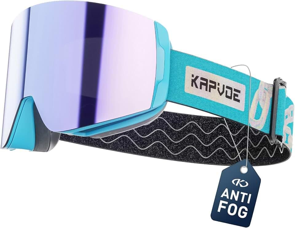 KAPVOE Magnetic Ski Goggles OTG Snowboard Glasses for Men Women K718