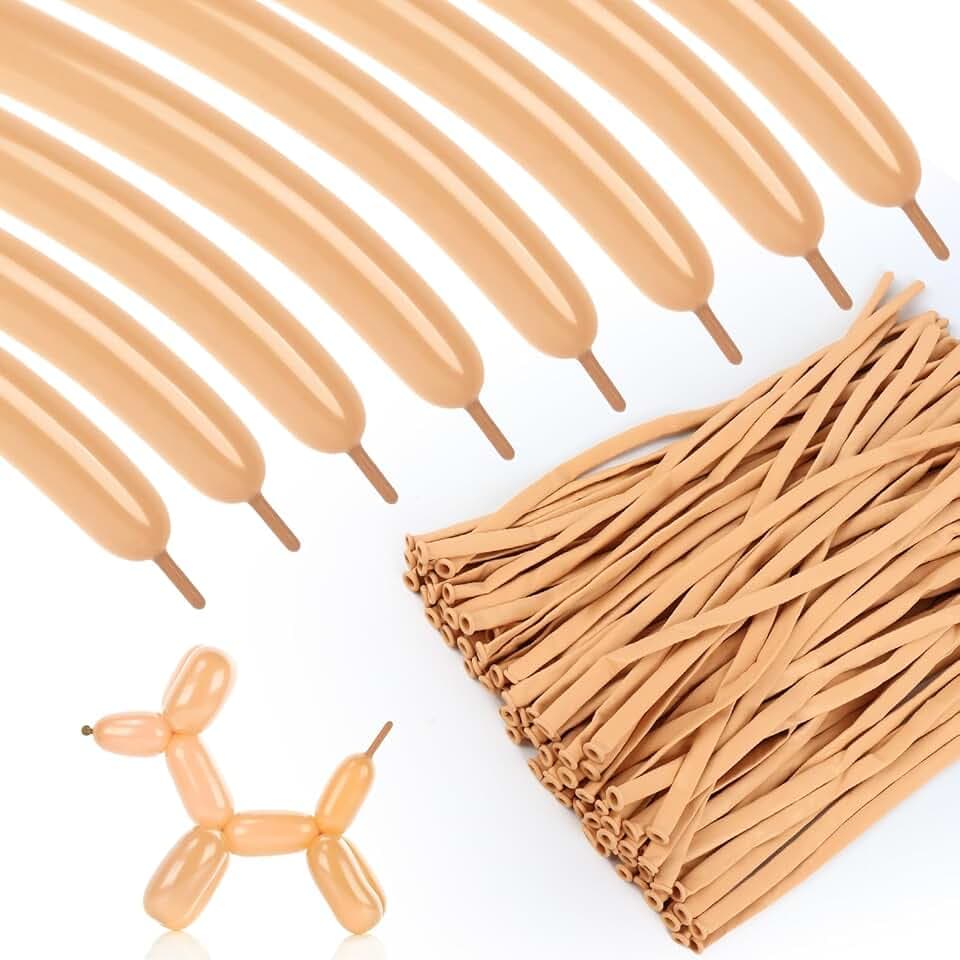 100Pcs 260 Nude Latex Twisting Balloons for Animal Modeling