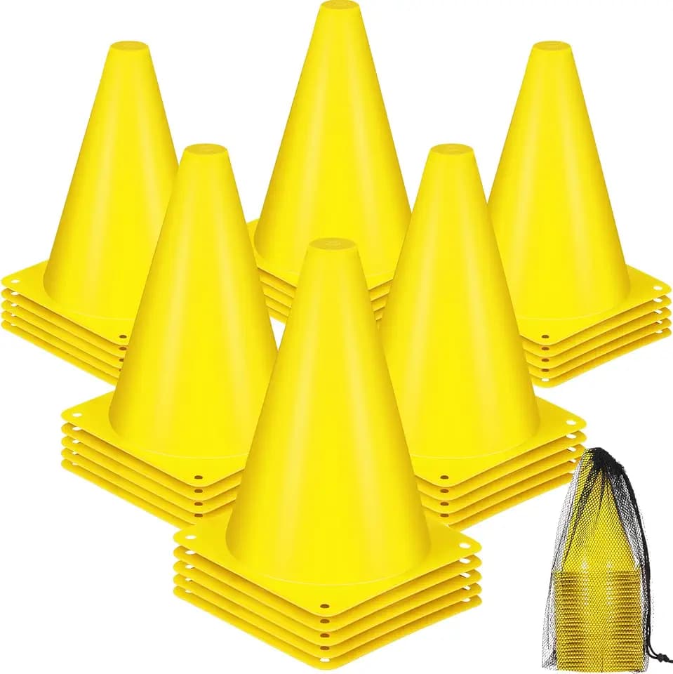 Syhood 30 Pack 7 Inch Traffic Cones Plastic Training Agility Marker