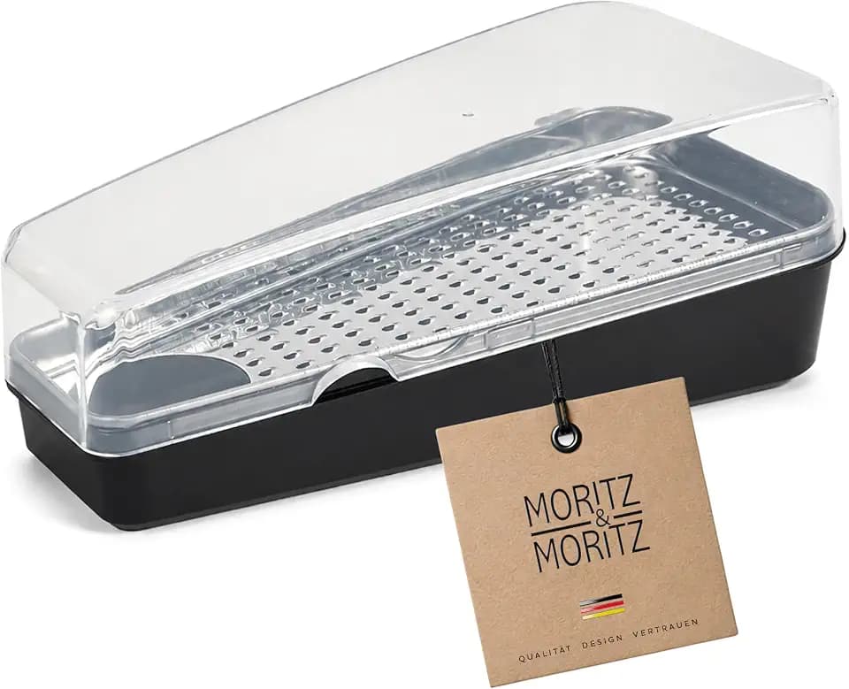 Moritz & Moritz Parmesanreibe mit Behälter, Käsereibe für Hartkäse