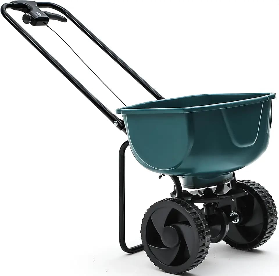 YITAMOTOR 60 lbs Walk Behind Broadcast Spreader, Push Fertilizer Spreader