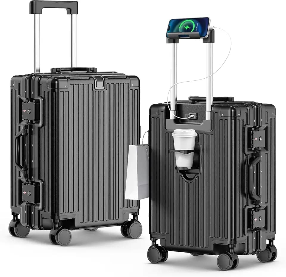 20 Inch Carry on Luggage, Airline Approved Zipperless Hardside Suitcase
