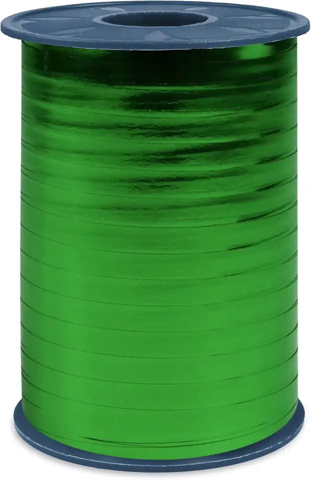 PRÄSENT C.E. Pattberg Mexico Geschenkband metallic grün, 400 m Ringelband zum Einpacken von Geschenken, 5 mm Breite, Zubehör zum Dekorieren & Basteln, Dekoband, Anlass